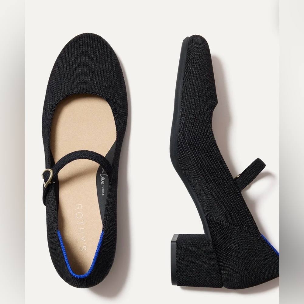 Rothy's Black Mary Jane Heel